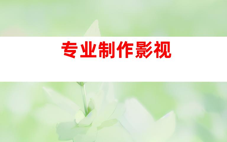 专业制作影视