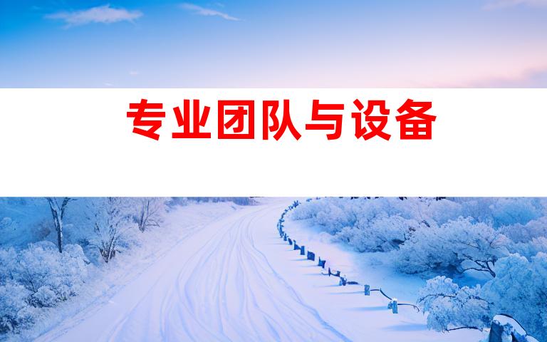 专业团队与设备