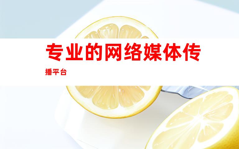 专业的网络媒体传播平台