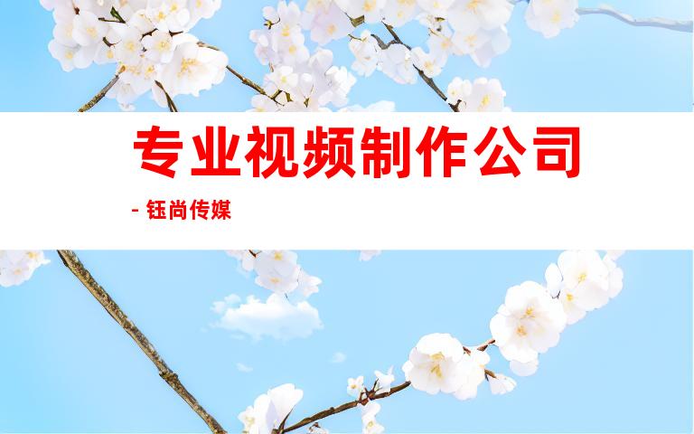 专业视频制作公司- 钰尚传媒