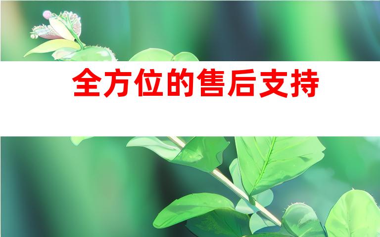 全方位的售后支持