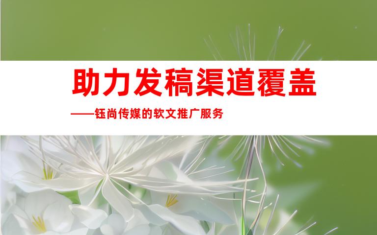 助力发稿渠道覆盖——钰尚传媒的软文推广服务