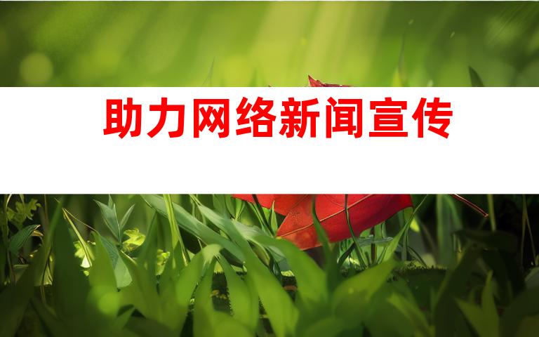 助力网络新闻宣传