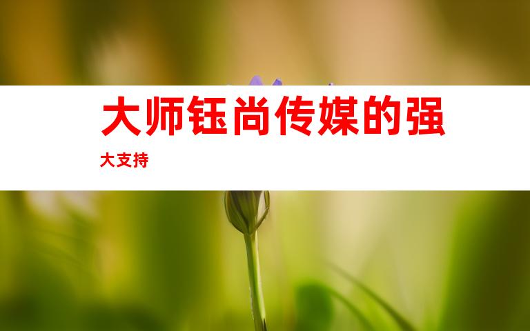 大师钰尚传媒的强大支持