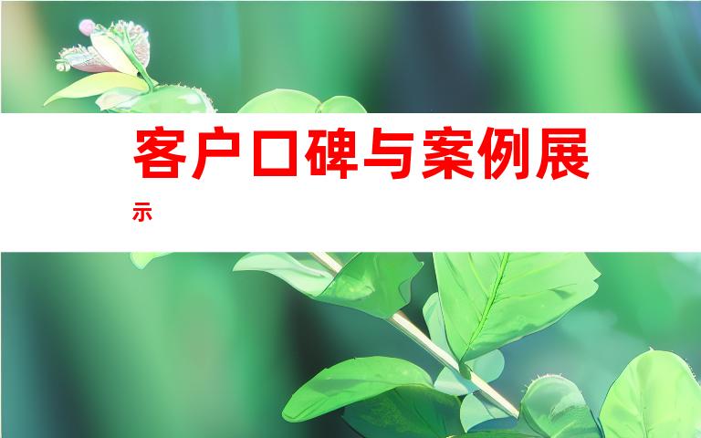 客户口碑与案例展示