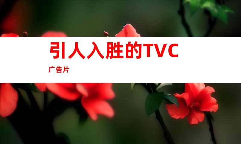 引人入胜的TVC广告片