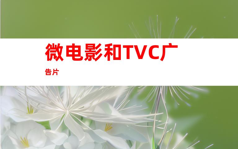 微电影和TVC广告片