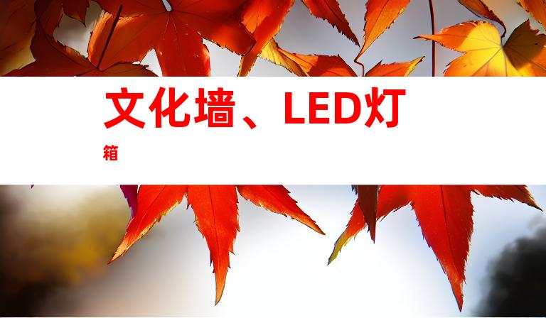 文化墙、LED灯箱