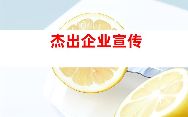 杰出企业宣传