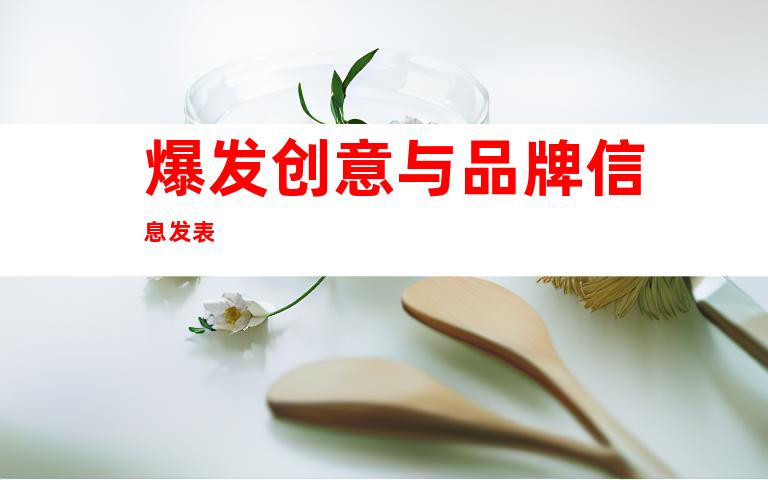 爆发创意与品牌信息发表