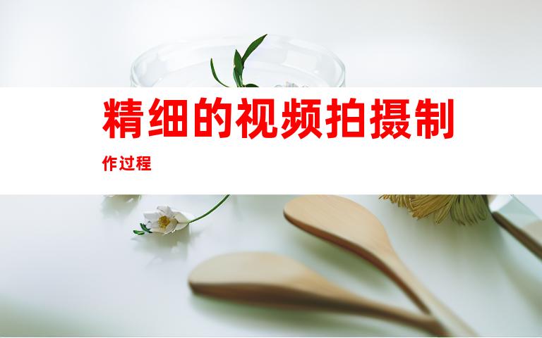 精细的视频拍摄制作过程