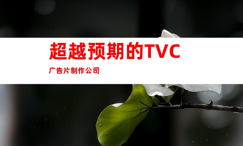 超越预期的TVC广告片制作公司