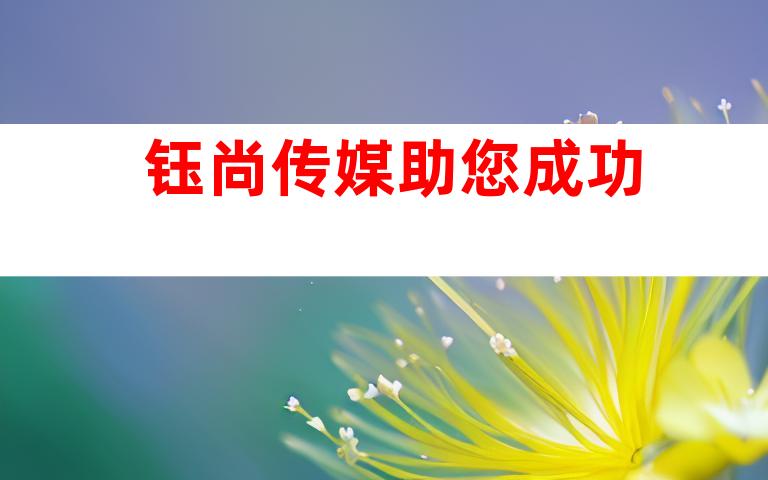 钰尚传媒助您成功