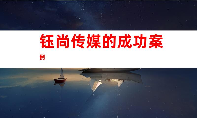 钰尚传媒的成功案例