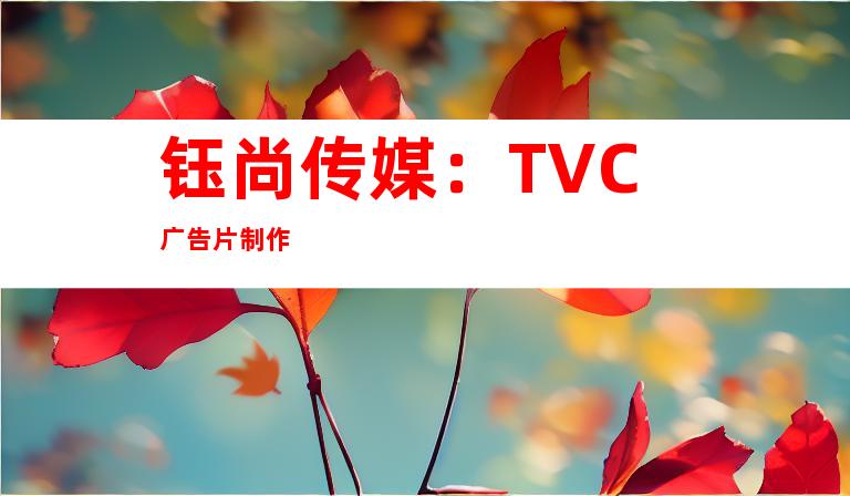 钰尚传媒：TVC广告片制作