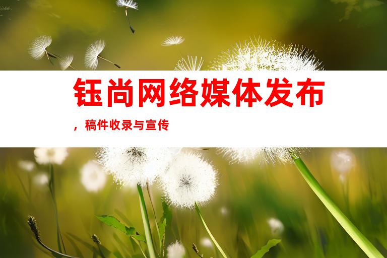 钰尚网络媒体发布，稿件收录与宣传