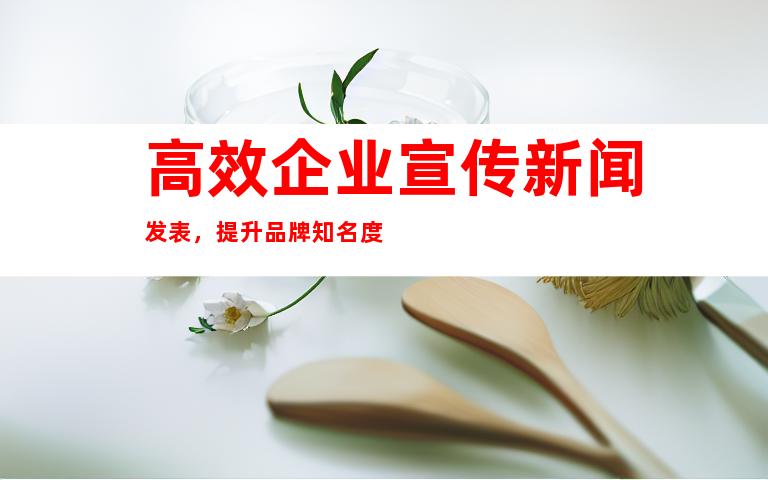 高效企业宣传新闻发表，提升品牌知名度