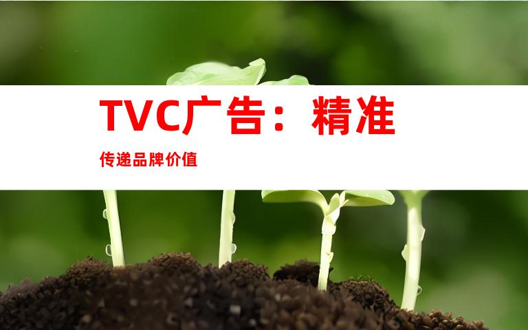 TVC广告：精准传递品牌价值